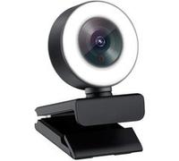 Webcam Angetube Full HD 1080P Eclairage Circulaire Réglable Intégré Mise Au Point Automatique Noir G