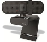 Webcam ""C-400 Pro"" (Webcam pour télétravail et gaming pivotable à 360 degrés) HD 1080p avec micro intégré et cache caméra, noir
