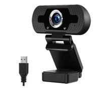 Webcam compacte avec caméra grand angle et microphone, compatible avec de nombreuses applications telles que la visioconférence, les cours en ligne