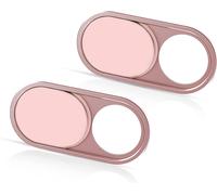 Webcam Cover, 0.6 mm Ultra-Thin Metal Camera Cover for Laptop, MacBook Pro/Air, Mac, PC, iPad, Tablet, Webcam Cover 2 pcs Pink