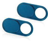 Webcam Cover, 0.6 mm Ultra-Thin Metal Camera Cover for Laptop, MacBook Pro/Air, Mac, PC, iPad, Tablet, Webcam Cover 2 pcs Blue