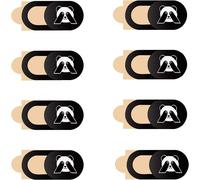 Webcam Cover [8 Pieces], Webcam Cover, Panda, Data Protection, for Laptop, Phone, Tablet, Protect Your Privacy (Black)