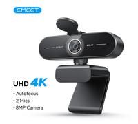 Webcam EMEET 4K/1080P pour PC/ordinateur, caméra vidéo à mise au point automatique PDAF avec double caméra Web à microphones, fonctionne pour Zoom/téléphones 1080P Webcam