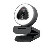 Webcam en streaming avec lumière annulaire 1080p Autofocus Caméra d'ordinateur avec microphone luminosité réglable, zoom numérique, USB pour Mac/PC/ordinateur portable/Deaktop
