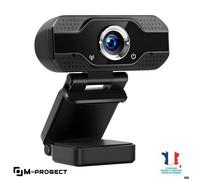 WEBCAM Full HD 1080 P Pour Ordinateur de Bureau M-PROGECT®| Microphone HQ | Connexion USB sans pilote | Compatibilité Universelle