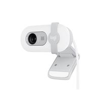 Logitech Brio 100 Webcam Full HD pour réunions/Streaming, équilibre Auto de l'éclairage, Micro intégré, volet de confidentialité, USB-A, pour Microsoft Teams, Google Meet, Zoom - Blanc