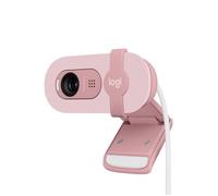Logitech Brio 100 Webcam Full HD pour réunions/Streaming, équilibre Auto de l'éclairage, Micro intégré, volet de confidentialité, USB-A, pour Microsoft Teams, Google Meet, Zoom - Rose