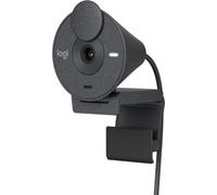 Webcam - Full HD 1080p - Logitech - Brio 300 - Microphone intégré avec réduction de bruit - Obstrurateur - Graphite