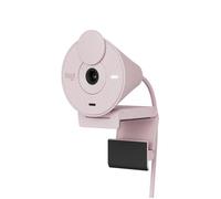 Logitech Webcam Brio 300 Full HD – micro à réduction de bruit, USB-C, confidentialité – Rose