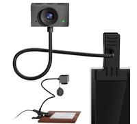 Webcam Full HD 1080p pour PC, caméra d'ordinateur FOV à 95°, webcam avec microphone, caméra Web USB pour ordinateur Plug and Play, webcam à écran intermédiaire avec support col de cygne et protection