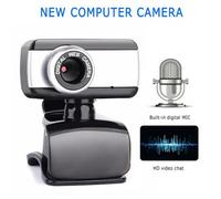 Webcam Full HD 480p, caméra rotative avec microphone, pour ordinateur de bureau, enregistrement vidéo et travail