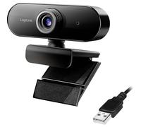 Webcam Full HD LogiLink UA0371 support à pince, microphone