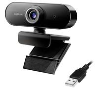 Webcam Full HD LogiLink UA0371 support à pince, microphone