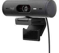 Logitech Brio 500 Webcam Full HD support à pince, Microphone stéréo, cache intégré