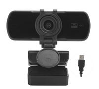 Webcam Full HD, résolution 2K à 30 images/seconde pour des images époustouflantes, objectif grand angle, microphone à réduction de bruit, cache