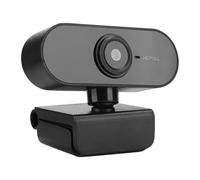 Webcam haute résolution HD 1920 x 1080 avec microphone intégré, webcam sans lecteur portable USB 2.0 pour ordinateurs et ordinateurs portables, webcam rotative à 360 ° pour Live-Übertragung(noir)