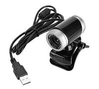 Webcam HD 720P CMOS à Nocturne avec Microphone intégré pour Une Communication Vocale Claire, Caméra Web USB Pro à Clipser à 360 Degrés (Argent Peint en Noir)