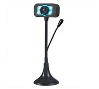 Webcam HD pour ordinateur - Caméra USB - Microphone intégré - Enseignement vidéo en direct avec microphone - Périphériques d'ordinateur
