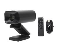 Webcam HD Pro avec appels vidéo Full HD et correction automatique de la luminosité, dotée de deux microphones et compatible avec les principales