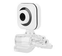 Webcam HD USB 2.0/3.0 avec microphone intégré réglable 480p avec clip transparent, Plug and Play Blanc