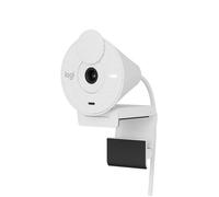 Logitech Brio 300 Webcam Streaming Full HD avec confidentialité, micro à réduction de bruit, USB-C, Certifié pour Zoom, Microsoft Teams, Google Meet, Correction automatique de l’éclairage - Blanc