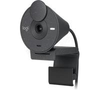 Logitech Webcam Brio 300 Full HD – confidentialité, micro à réduction de bruit, USB-C – Graphite