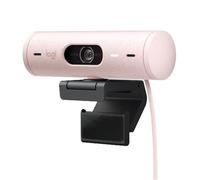 Webcam Logitech Brio 500 HD avec Deux Micros à Réduction de Bruit Rose