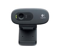 Webcam Logitech HD C270 avec microphone intégré, compatible Skype, MSN et Facebook, noire