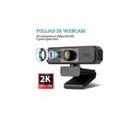 Webcam noir hd 2k avec microphone mise au point automatique avancée caméra de streaming usb pour youtube facebook pc