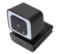 Webcam PC HD avec Microphone Antibruit, Lumière de Remplissage Réglable, Caméra Web en Streaming USB Autofocus pour Ordinateur Portable/de Bureau, pour Les Appels Vidéo, Les