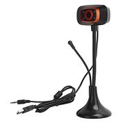 Webcam Portable HD 30 FPS 640 X 480 Pixels avec éclairage D'appoint pour Visioconférence, Webcam Universelle à Unité Libre avec Base de Table Antidérapante, Mise au Point Manuelle