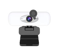 Webcam professionnelle grand écran avec micro intégré + lumière de remplissage, autofocus gratuit, lecteur haute définition, caméra d'ordinateur externe, support zoom, support d'éclairage, trépied