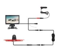Webcam Recul Voiture AHD 1080P Feu Stop Voiture Vue Arrière Caméra Recul avec Moniteur Voiture 7 Pouces pour Ford pour Transit Van 2015-2020(Cigarette Lighter)