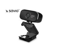 Webcam - SAVIO - Webcam USB avec Microphone - HD 720p - Antibruit - Plug and Play