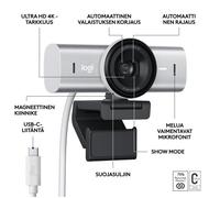 Webcam Ultra HD 4K - Logitech - MX Brio - 1080p à 60 IPS - 2 micros avec réduction de bruit - Show Mode - USB-C