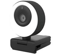 Webcam USB 1080P 60fps Autofocus Microphone Stéréo Caméra HD pour Streaming Visioconférence Rotation Multi-Angle Noir