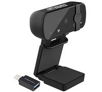 Webcam USB 4K autofocus avec adaptateur USB-A femelle vers USB-C mâle [Somikon]
