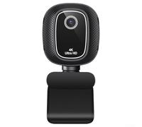 Webcam USB 4K avec cache de confidentialité manuel pour les réunions d'affaires pour le streaming en direct en ligne et la collaboration à distance (4K)