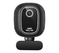 Webcam USB 4K avec cache de confidentialité manuel pour réunions d'affaires pour le streaming en direct en ligne et la collaboration à distance (1080)