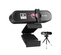 Webcam, Webcam 2K 4K 1080P Complet HD Avec focus auto microphone USB Réunion de caméra Web for ordinateur de bureau for ordinateur portable Pc Computer Mini Cam Accessoires(1080P (With Tripod))