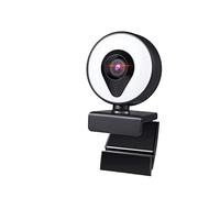 Webcam Webcam 4K 2K 1080P with Microphone Auto Focus Web Camera 3 Grades Ring Light Beautify Lighting Video for Live Broadcast Web Cam for Recording Calling Conferencing Gaming (Color : 2k) (1080P)