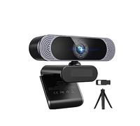 Webcam, Webcam 4K 8.0MP 3840x2160 30 pieds avec objectif autofocus/double micro/couvercle de confidentialité/trépied for ordinateur portable for conférence, diffusion en direct, enregistrement