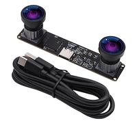 Webcamera_USB 4MP Dual Lens Module Caméra USB Synchronisation Binoculaire Webcam Board Haute Vitesse 1080p 60fps Lightburn Caméra pour Graveur Laser Mini UVC USB2.0 Caméra pour Ordinateur Raspberry Pi