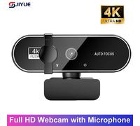 Webcams 4K USB caméra Web avec Microphone Autofocus 2K caméra PC ordinateur portable Streaming en direct 1080P Webcam pour les appels vidéo 2K With Light