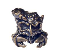 webead Cordon de couteau, pendentif, breloques, boucle, lampes de poche, fermeture éclair, pendentif couteau, tête de mort et scorpion rétro en laiton massif pour paracorde EDC 550, accessoire de