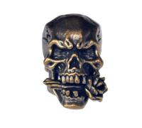 webead Cordon de couteau, pendentif, breloques, boucle, lampes de poche, tirette de fermeture éclair, pendentif couteau, tête de mort et rose rétro en laiton massif pour paracorde EDC 550, accessoire