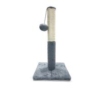 Webeasy Griffoir pour chat de 48 cm de haut, Grattoir Corde en sisal recouvert de peluche douce et lisse, Griffoir Vertical [pleine strectch], Design Moderne de 48 cm de hauteur (gris)