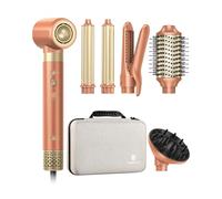 webeauty Double Tension 7in1 Airstyler Nouvelle Mise à Jour,110,000TR/Min,30M/S,1400W Sèche Cheveux avec Brosse Soufflante,Lisseur à Air,Diffuseur,Boucleur Automatique,500 Millions d'ions Négatifs