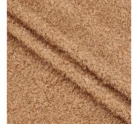 WEBEEDY 1 Yard Tissu en Peluche en Fausse Fourrure Bou Douce Marron de 155cm Tissu en Peluche de Décoration pour Poupées Rembourrées Tapis Couvertures Couture Artisanale DIY