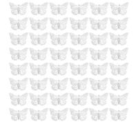 WEBEEDY 10 pièces Suncatchers Papillon en Argent Suspendus Ornements Faits à la Main DIY Sun Catcher Charms Papillon Pièces Métalliques Matériel pour Fabriquer des Attrape Soleil 3.5 x 5cm